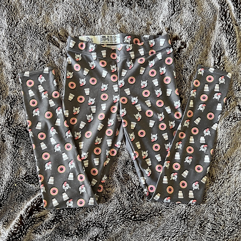 Dogs, donuts, coffee leggings